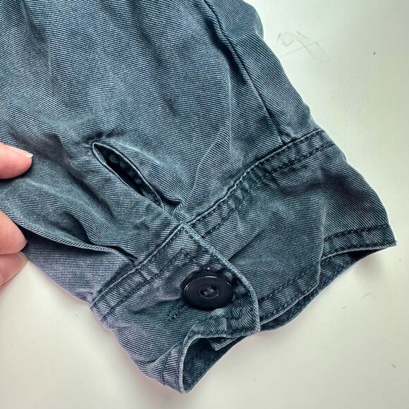 Young Fabulous & Broke Women's Medium Gray 100% Tencel Damon Crop Zip Jacket - Picture 8 of 9